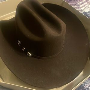 Brand new, never worn, dark brown cowgirl hat